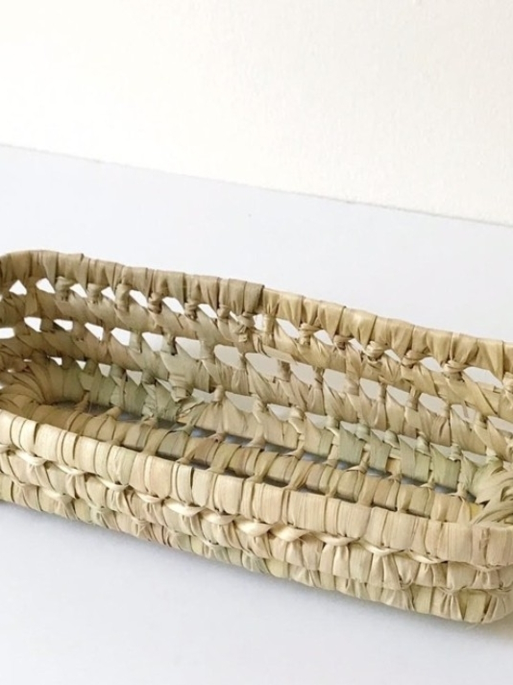 Set Of 2 Rectangular Straw   Basket, Storage Basket Set - Picture 3 of 4